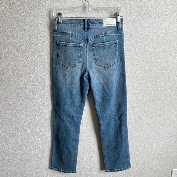 New Kendall & Kylie Icon High Rise Straight Jeans Womens 5/27 Distressed Stretch - Picture 4 of 7